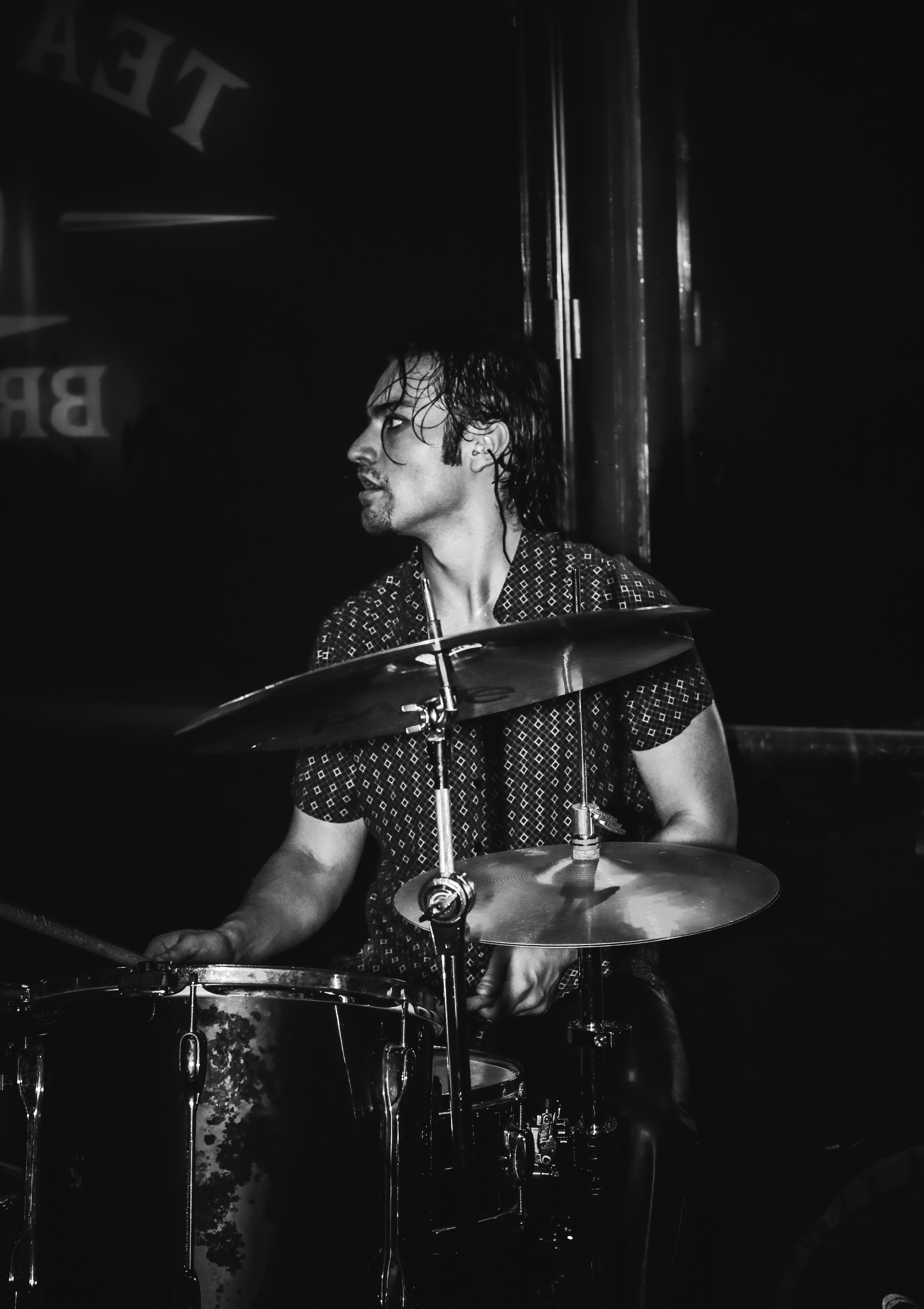 The Echoes vocalist performing live